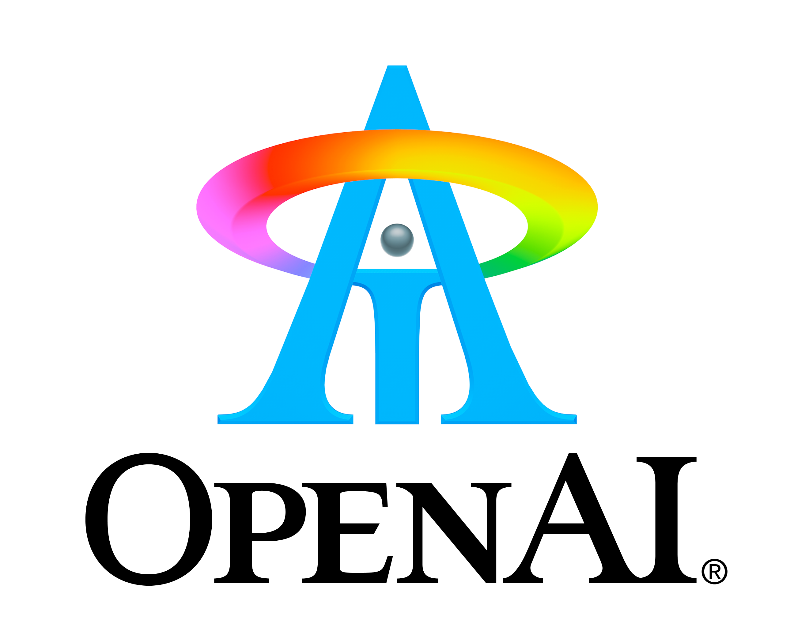 Rainbow Gradient Monogram Render